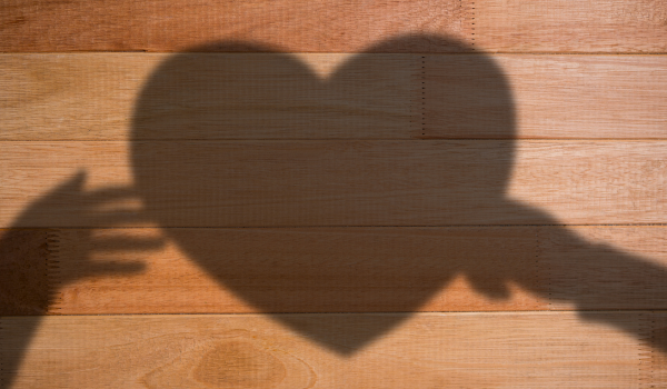 Heart Shaped Shadow on Lamanite Flooring