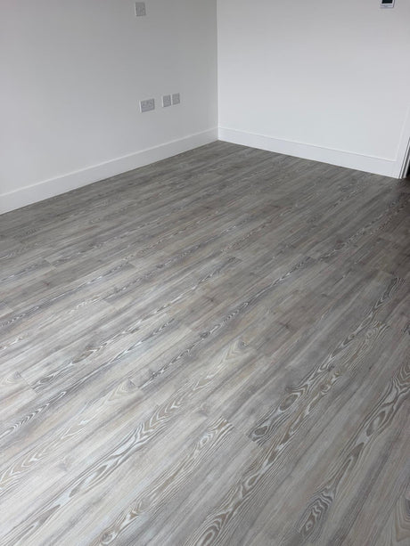 16m² Amtico Spacia Glue Down LVT installation in a bedroom in Heston, Hounslow, London