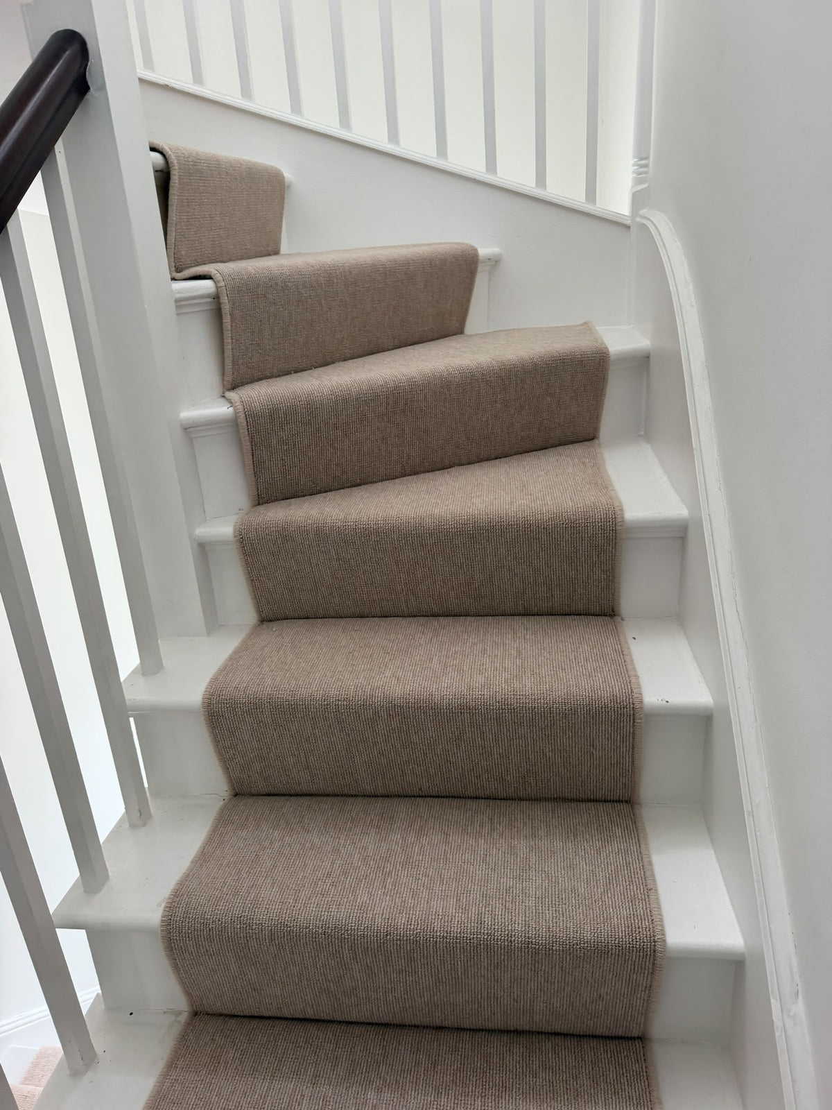 Luxury Alternative Flooring carpet and stair runners installed in a four-storey Chelsea home