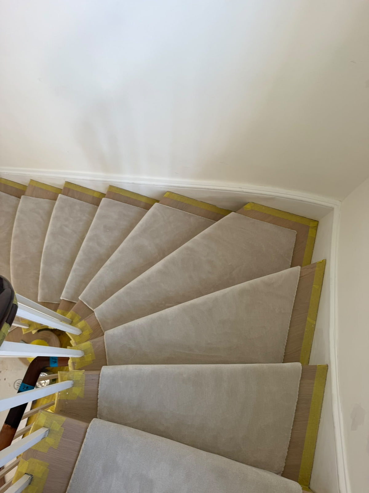 Alternative Flooring stair runner installed on a luxury staircase in Chelsea, London