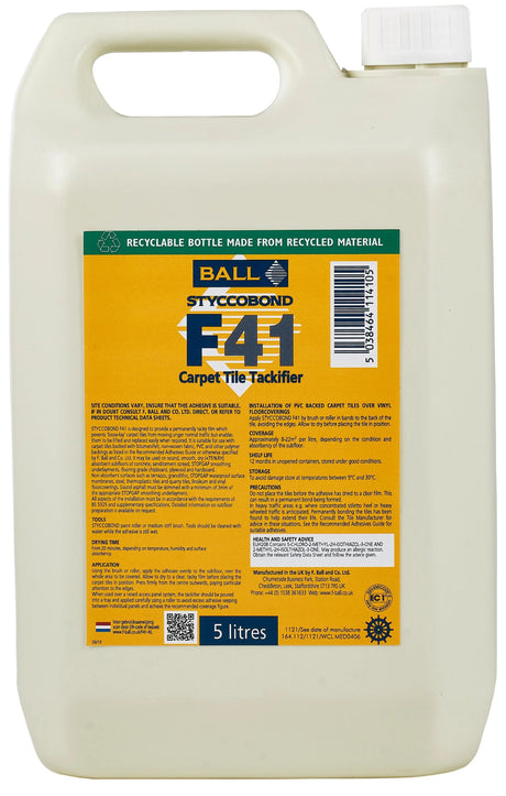 F. Ball F41 Styccobond Carpet Tile Tackifier Exen Flooring